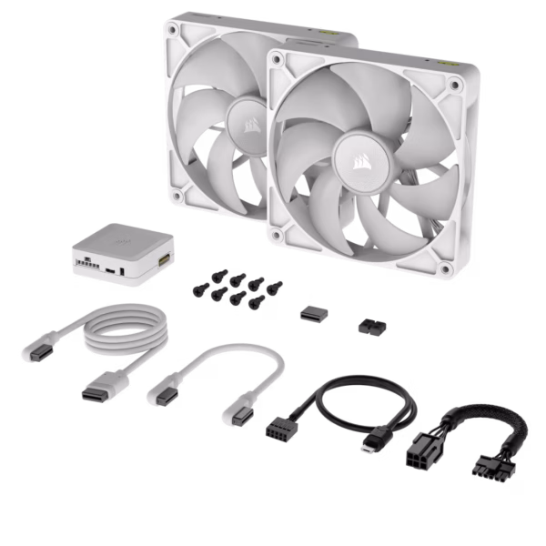 VENTILADOR P/GABINETE CORSAIR (CO-9051024-WW) ICUE LINK RX140 RGB,2 FAN,140MM,BLANCO - Image 3