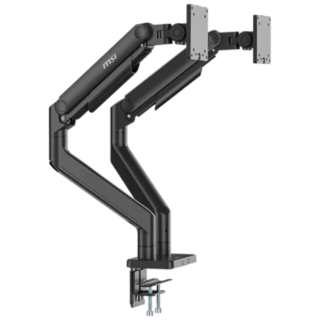 BRAZO DE SOPORTE PARA MONITOR MSI (MAG MT201D) NEGRO, MONTAJE DE MESA, P/PANTALLA 17"-45", DOBLE