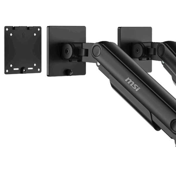 SOPORTE P/MONITOR MSI (MAG MT201D) DOBLE MONITOR, SOBRE MESA, VESA, 17"-45",20KG, NEGRO - Image 3
