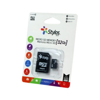 MEMORIA MICRO SD STYLOS (STMS321B) 32GB, CLASE 10 CON ADAPTADOR