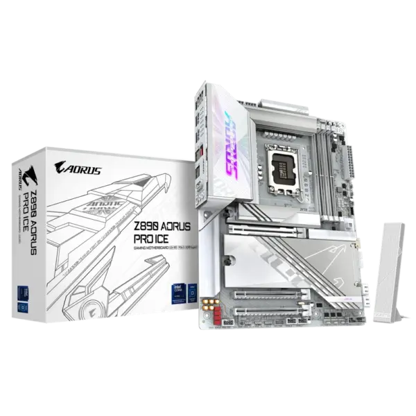 MOTHERBOARD GIGABYTE (Z890 AORUS PRO ICE) SOCKET 1851, 4*DDR5 9500MHZ, ATX, WIFI7/BT