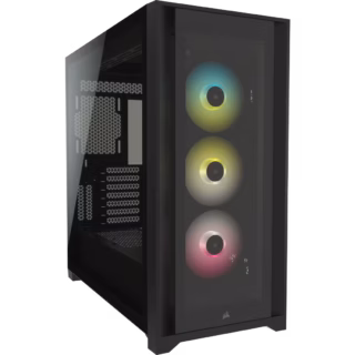 GABINETE CORSAIR (CC-9011212-WW) ICUE 5000X RGB NEGRO CRISTAL TEMPLADO MED-TORRE SIN FUENTE