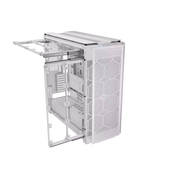 GABINETE CORSAIR (CC-9011274-WW) ICUE LINK 9000 AIRFLOW,CRISTAL TEMP,SUPER TORRE,SIN FUENTE,BLANCO - Image 3