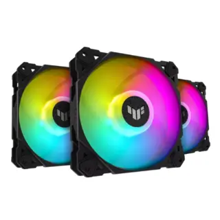 VENTILADOR GABINETE ASUS (TUF GAMING TF120 ARGB 3I N1) DOBLE CAPA LED,HUB ARGB,AURA SYNC,NEGRO