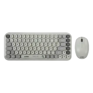 KIT TECLADO Y MOUSE INALAMBRICO ACTECK (AC-940221) MK480 CHIC K-COLORS,RF USB,85 TECLAS,65%,GRIS