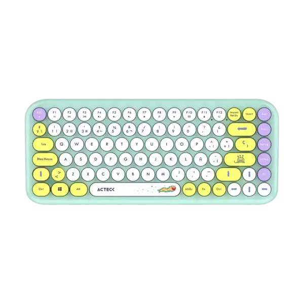 KIT TECLADO Y MOUSE INALAMBRICO ACTECK (AC-940238) MK480 CHIC K-COLORS,RF USB,85 TECLAS,65%,VERDE - Image 2