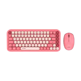 KIT TECLADO Y MOUSE INALAMBRICO ACTECK (AC-940245) MK480 CHIC K-COLORS,RF USB,85 TECLAS,65%,ROJO