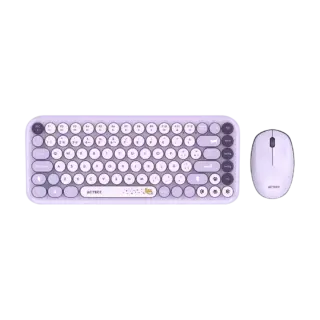 KIT TECLADO Y MOUSE INALAMBRICO ACTECK (AC-940252) MK480 CHIC K-COLORS,RF USB,85 TECLAS,65%,VIOLETA