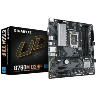 MOTHERBOARD GIGABYTE (B760M D3HP) SOCKET 1700, 4*DDR5 5600MHZ, HDMI, VGA, DP,MICRO ATX