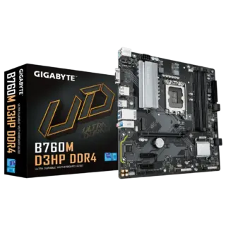 MOTHERBOARD GIGABYTE (B760M D3HP DDR4) SOCKET 1700, 4*DDR4 5333MHZ, HDMI, DP,VGA, MICRO ATX