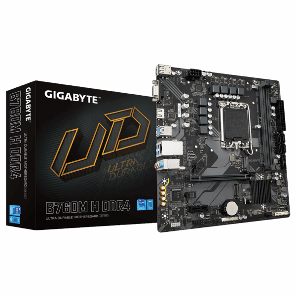 MOTHERBOARD GIGABYTE (B760M H DDR4) SOCKET 1700, 2*DDR4 3200MHZ, HDMI, VGA, MICRO ATX