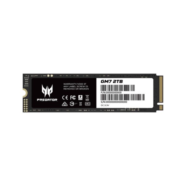 UNIDAD SSD M.2 PREDATOR 2TB (BL.9BWWR.106) GM7000, 7400 MB/S