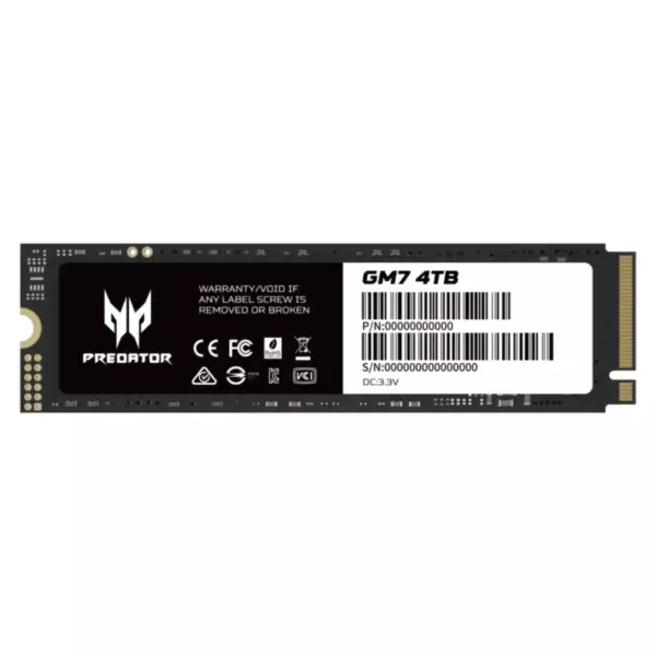 UNIDAD SSD M.2 PREDATOR 4TB (BL.9BWWR.120) GM7, 7200 MB/S