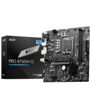 MOTHERBOARD MSI (PRO B760M-G) SOCKET 1700, 2*DDR5 4800,HDMI,DP, D-SUB, 2*M.2, MICRO ATX