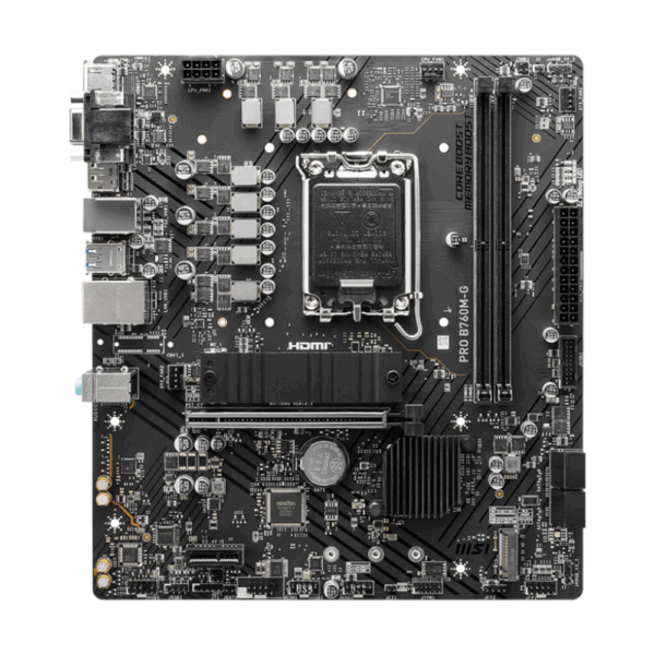 MOTHERBOARD MSI (PRO B760M-G) SOCKET 1700, 2*DDR5 4800,HDMI,DP, D-SUB, 2*M.2, MICRO ATX - Image 2