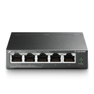 SWITCH TP-LINK (TL-SG1005P) ESCRITORIO, 5X GIGABIT, 10 GBPS, NO ADMINISTRABLE, 4X POE+