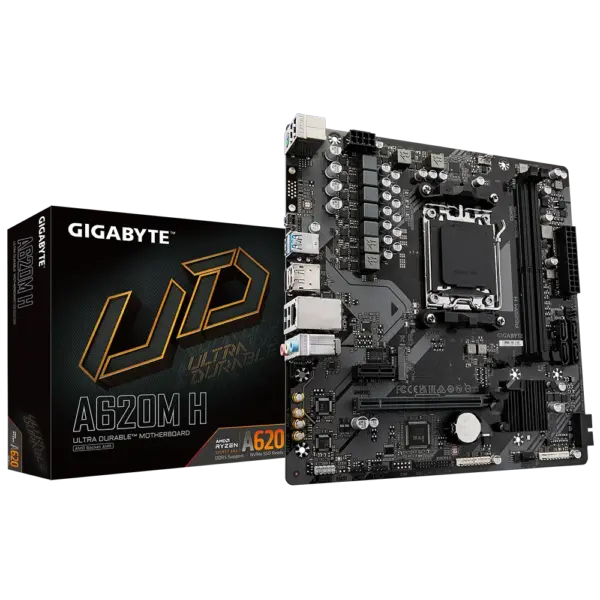MOTHERBOARD GIGABYTE (A620M H) SOCKET AM5, 2*DDR5 6400MHZ, HDMI, DP,MICRO ATX