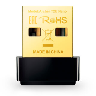 ADAPTADOR DE RED INALAMBRICO TP-LINK (ARCHER T2U NANO) AC600, USB, 433MBPS, DUAL 2.4/5GHZ