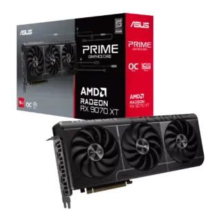 TARJETA DE VIDEO ASUS (PRIME-RX9070XT-O16G) 16G GDDR6, 256BIT, PCI-E 5.0,HDMI,3*DP,TRI FAN