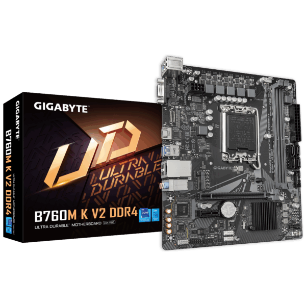 MOTHERBOARD GIGABYTE (B760M K V2 DDR4) SOCKET 1700, 2*DDR4 3200MHZ, HDMI, VGA, MICRO ATX