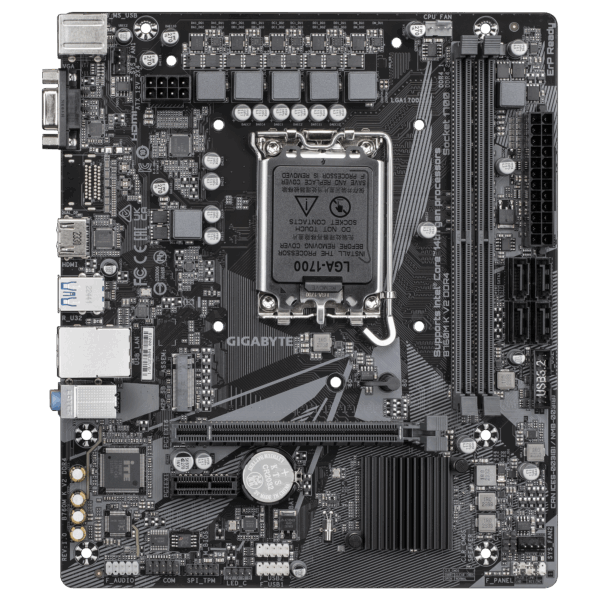MOTHERBOARD GIGABYTE (B760M K V2 DDR4) SOCKET 1700, 2*DDR4 3200MHZ, HDMI, VGA, MICRO ATX - Image 2