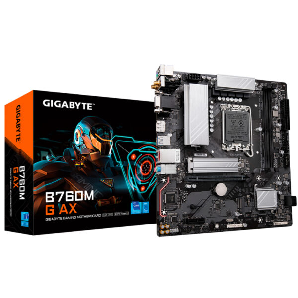 MOTHERBOARD GIGABYTE (B760M G AX) SOCKET 1700, 2*DDR5 8000MHZ, HDMI, DP, VGA, MICRO ATX, WIFI6/BT