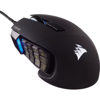 MOUSE OPTICO CORSAIR (CH-9304211-NA) SCIMITAR RGB ELITE,17 BOTONES PROGAMABLES,18000 DPI,NEGRO