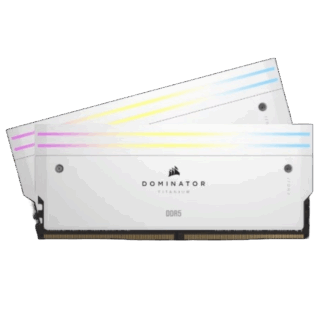 MEMORIA DIMM DDR5 CORSAIR (CMP32GX5M2B6000C30W) 32GB (2X16GB) 6000MHZ DOMINATOR TITANIUM BLANCO CL30