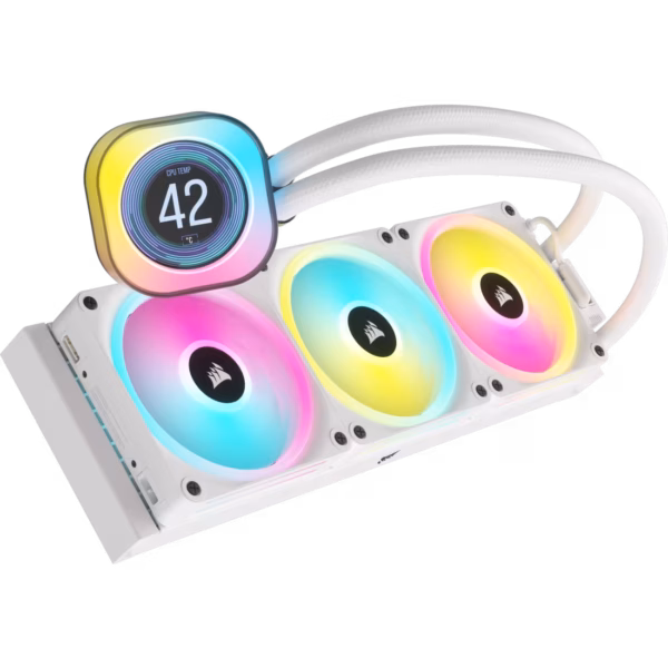 VENTILADOR P/CPU CORSAIR (CW-9061010-WW) ICUE LINK H150I LCD AIO,360MM,ENFRIAMIENTO LIQUIDO,BLANCO - Image 3