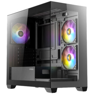 GABINETE ANTEC (0-761345-10142-4) CX300M ARGB NEGRO, MICRO-ATX, ITX, S/FUENTE