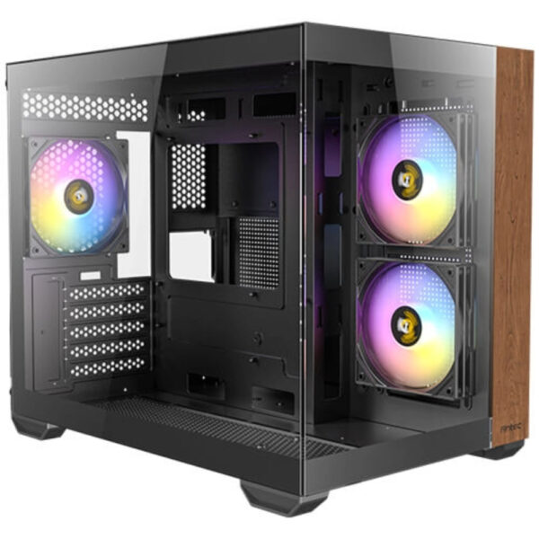 GABINETE ANTEC (CX600M WOOD ARGB B) CX600M WOOD ARGB, MICRO-ATX, ITX, S/FUENTE