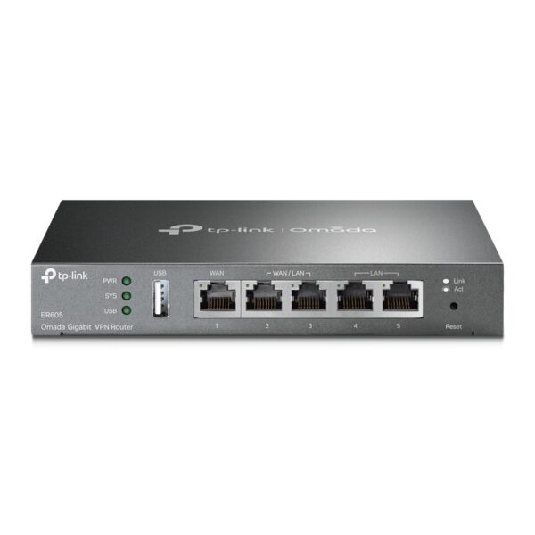 ROUTER TP-LINK (ER605) VPN OMODA ER605, BALANCEADOR DE CARGA, MULTI WAN, 25000 SESIONES, ALAMBRICO