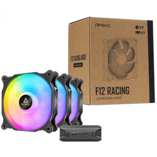 VENTILADOR P/GABINETE ANTEC (0-761345-77760-5) F12 RACING ARGB_3PK
