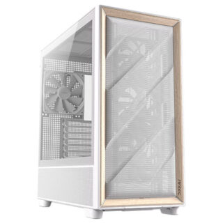 GABINETE ANTEC (0-761345-10134-9) FLUX, BLANCO/MADERA, E-ATX, ATX, M-ATX, ITX, S/FUENTE
