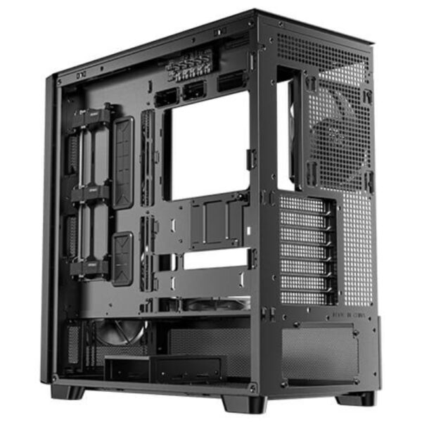 GABINETE ANTEC (0-761345-10133-2) FLUX, NEGRO/MADERA, E-ATX, ATX, M-ATX, ITX, S/FUENTE - Image 2