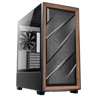 GABINETE ANTEC (0-761345-10133-2) FLUX, NEGRO/MADERA, E-ATX, ATX, M-ATX, ITX, S/FUENTE