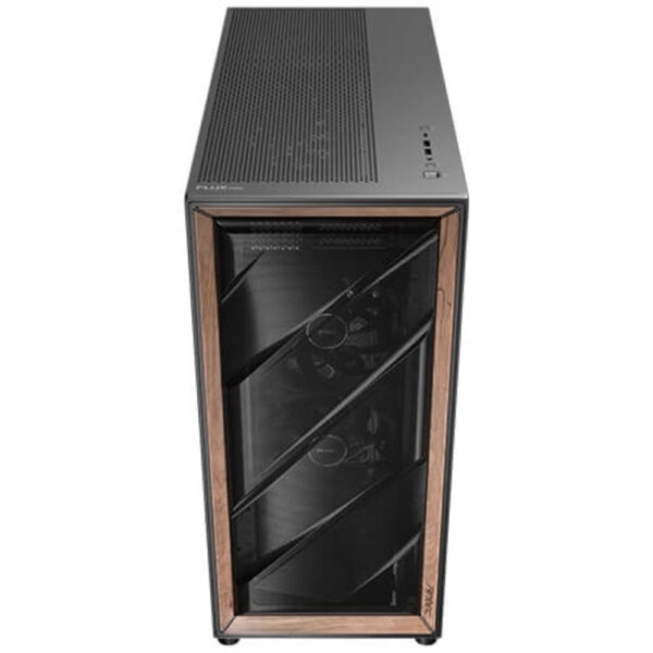 GABINETE ANTEC (0-761345-10148-6) FLUX PRO, NEGRO/MADERA, E-ATX, ATX, M-ATX, ITX, S/FUENTE - Image 3