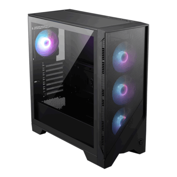 GABINETE MSI (MAG FORGE 321R AIRFLOW) NEGRO, VIDRIO TEMPLADO, 4*VENTILADOR ARGB, ATX, S/FUENTE - Image 3