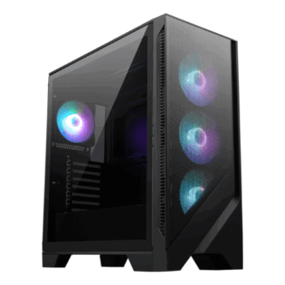 GABINETE MSI (MAG FORGE 321R AIRFLOW) NEGRO, VIDRIO TEMPLADO, 4*VENTILADOR ARGB, ATX, S/FUENTE
