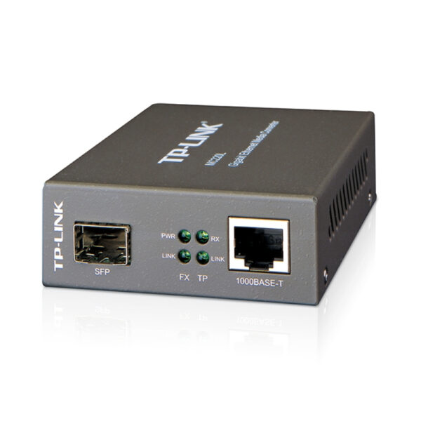 CONVERTIDOR MULTIMEDIA TP-LINK (MC220L) OMODA GIGABIT SFP, 10 KM, 1X SFP MULTI/MONOMODO, 1X RJ45