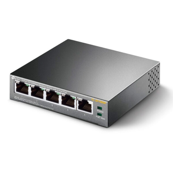 SWITCH TP-LINK (TL-SF1005P) ESCRITORIO, 5X ETHERNET, 1 GBPS,2000 ENTRADAS,NO ADMINISTRABLE,4X POE+ - Image 2