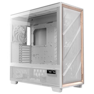 GABINETE ANTEC (0-761345-10155-4) FLUX PRO, BLANCO/MADERA, E-ATX, ATX, M-ATX, ITX, S/FUENTE