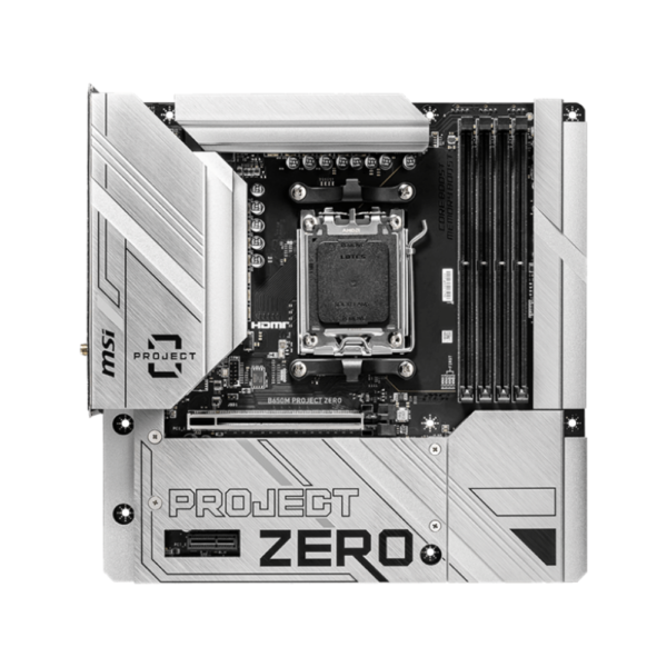 MOTHERBOARD MSI (B650M PROJECT ZERO) SOCKET AM5, 4*DDR5 7600 MHZ, HDMI, DP, 2*M.2, MICRO ATX - Image 3
