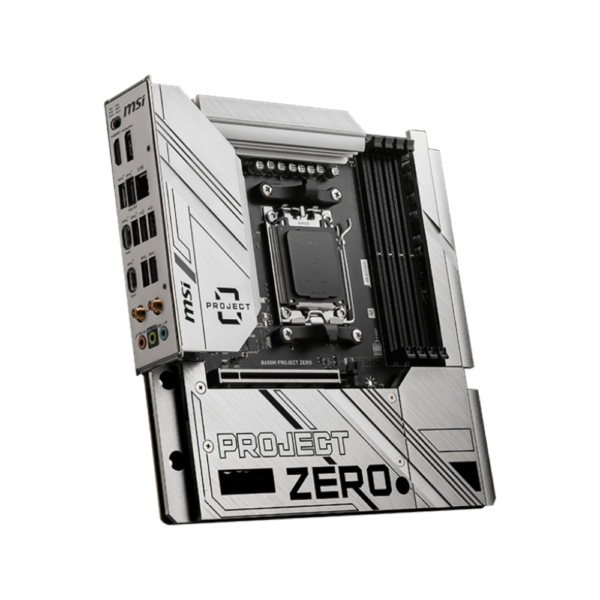MOTHERBOARD MSI (B650M PROJECT ZERO) SOCKET AM5, 4*DDR5 7600 MHZ, HDMI, DP, 2*M.2, MICRO ATX - Image 2