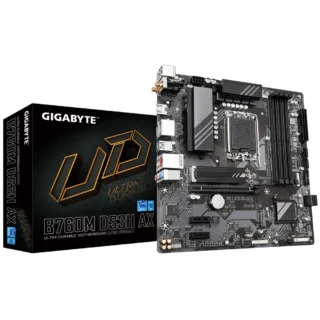 MOTHERBOARD GIGABYTE (B760M DS3H AX) SOCKET 1700, 4*DDR5 7600MHZ, HDMI, DP , MICRO ATX