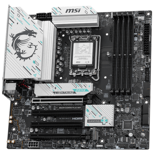 MOTHERBOARD MSI (B860M GAMING PLUS WIFI) SOCKET 1851, 4*DDR5 8800 MHZ, HDMI, DP, 3*M.2, MICRO ATX - Image 3