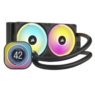 VENTILADOR P/CPU CORSAIR (CW-9061007-WW) ICUE LINK H100I LCD AIO,240MM,ENFRIAMIENTO LIQUIDO,NEGRO