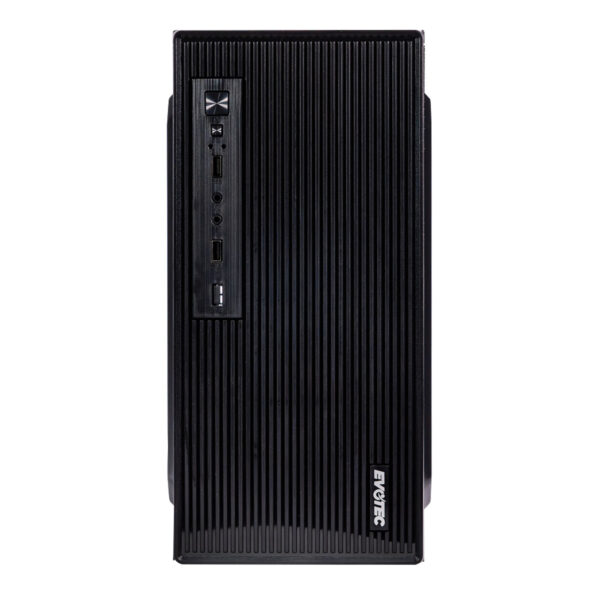 GABINETE EVOTEC (EV-1023) MINI ATX, FUENTE 500W, 3 VENTILADORES, 2*USB 3.0,NEGRO - Image 2
