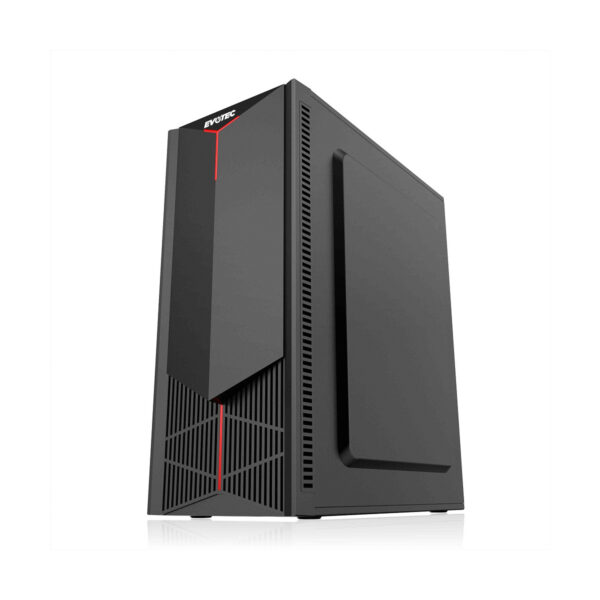 GABINETE EVOTEC (EV-1025) MATX, FUENTE 500W, 4* VENTILADORES, 2*USB 3.0,NEGRO - Image 2