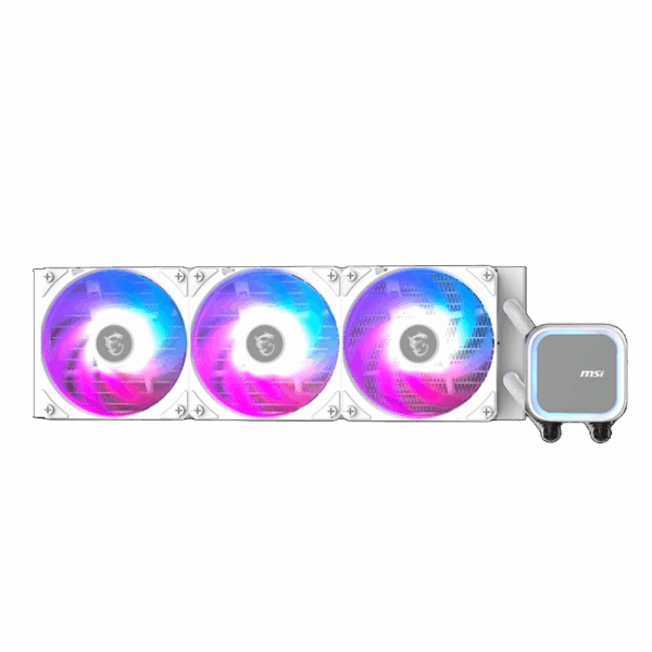 VENTILADOR P/CPU MSI (MAG CORELIQUID A13 360 WHITE) ARGB,ENFRIAMIENTO LIQUIDO, 3 FAN, 360MM, BLANCO